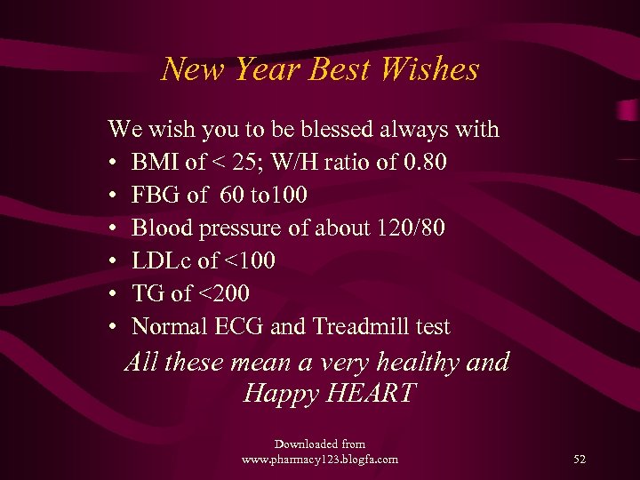 New Year Best Wishes We wish you to be blessed always with • BMI