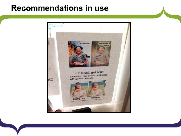 Recommendations in use 