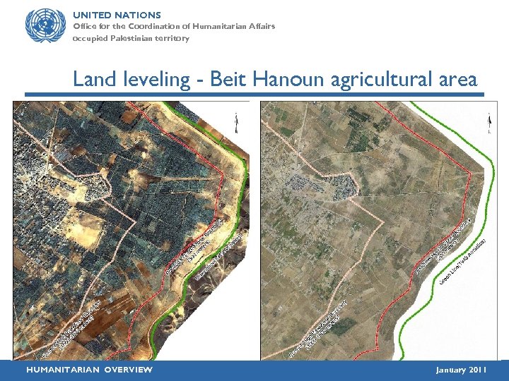 UNITED NATIONS Office for the Coordination of Humanitarian Affairs occupied Palestinian territory Land leveling