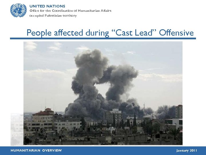 UNITED NATIONS Office for the Coordination of Humanitarian Affairs occupied Palestinian territory People affected