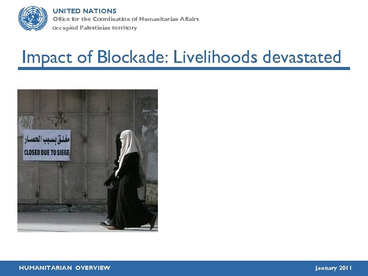 UNITED NATIONS Office for the Coordination of Humanitarian Affairs occupied Palestinian territory Impact of