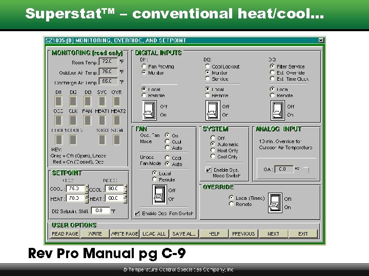Superstat™ – conventional heat/cool… Rev Pro Manual pg C-9 