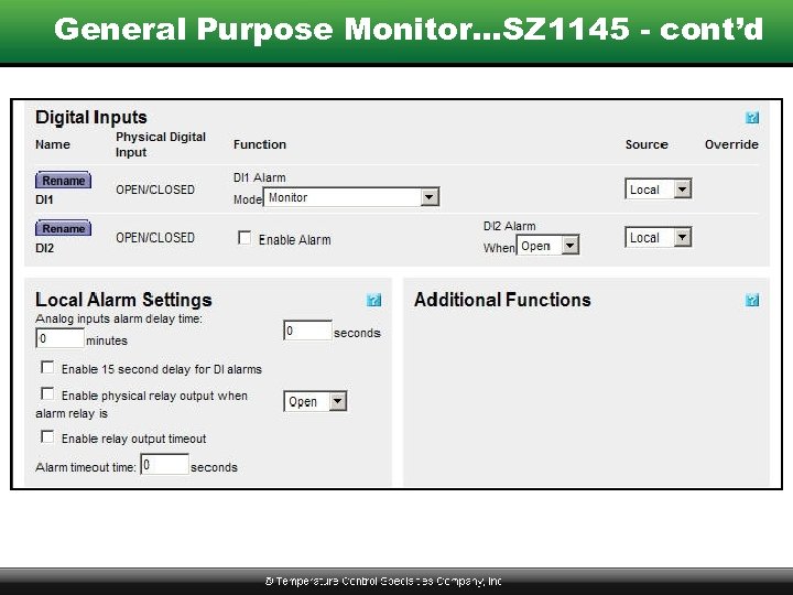 General Purpose Monitor…SZ 1145 - cont’d 