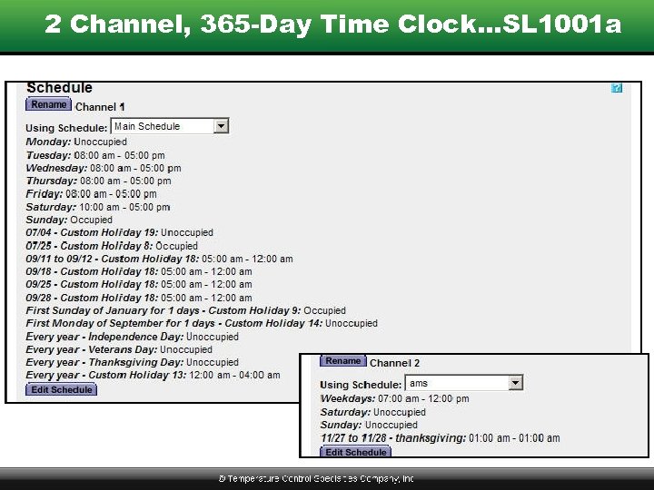 2 Channel, 365 -Day Time Clock…SL 1001 a 