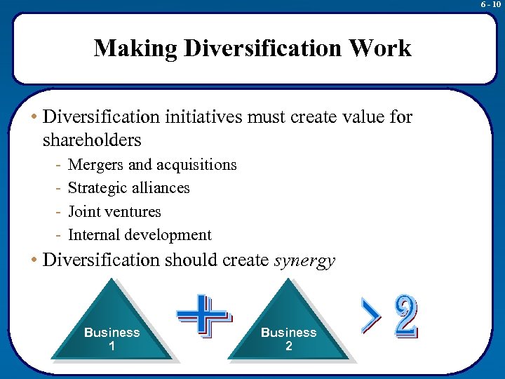 6 Corporate-Level Strategy Creating Value Through Diversification Mc