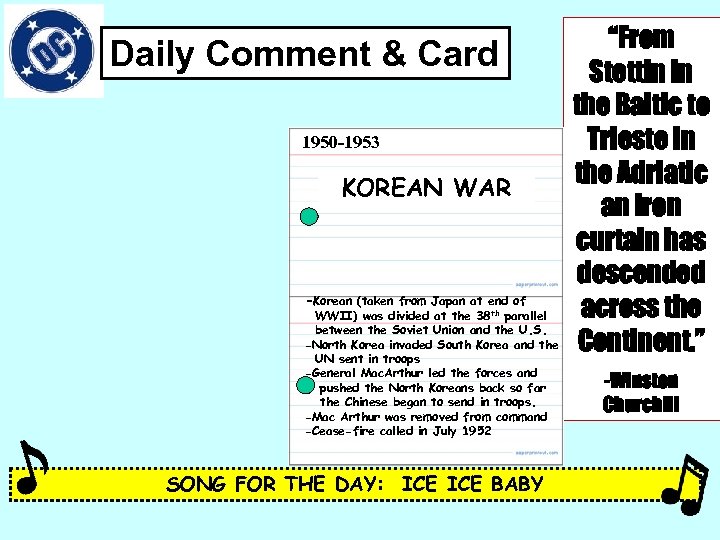 Daily Comment & Card 1950 -1953 KOREAN WAR -Korean (taken from Japan at end