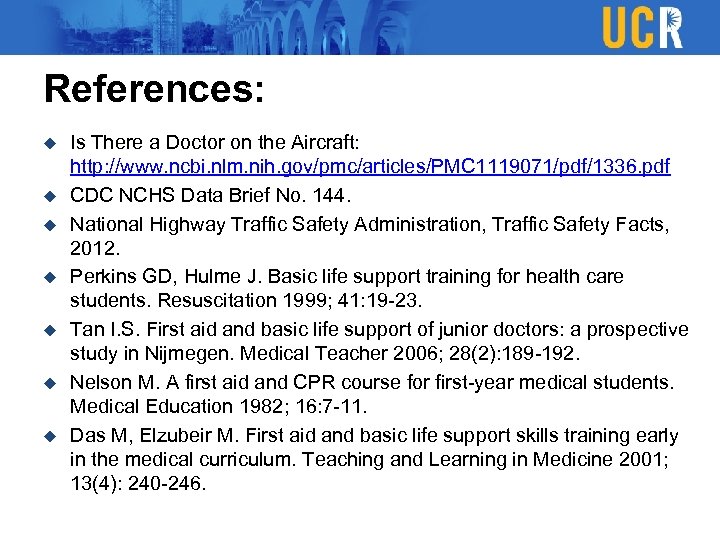 References: u u u u Is There a Doctor on the Aircraft: http: //www.