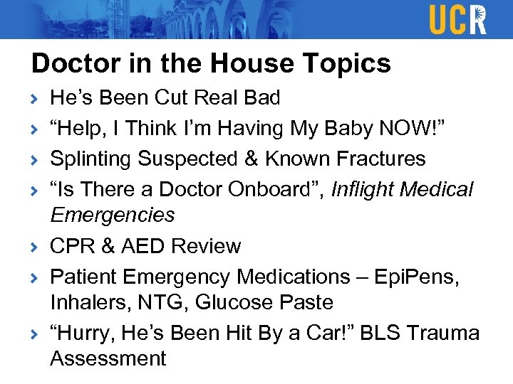 Doctor in the House Topics He’s Been Cut Real Bad “Help, I Think I’m