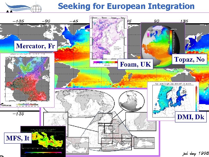 Seeking for European Integration www. mersea. eu. org Mercator, Fr Foam, UK Topaz, No