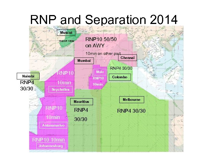 RNP and Separation 2014 Muscat RADAR 10 NM RNP 10 50/50 on AWY 10