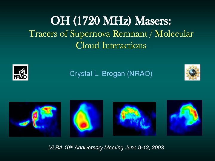 OH (1720 MHz) Masers: Tracers of Supernova Remnant / Molecular Cloud Interactions Crystal L.