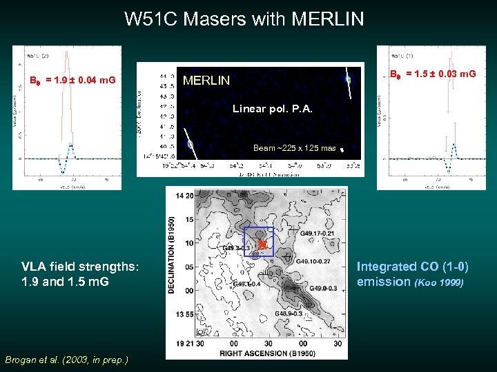 W 51 C Masers with MERLIN Bq = 1. 9 ± 0. 04 m.