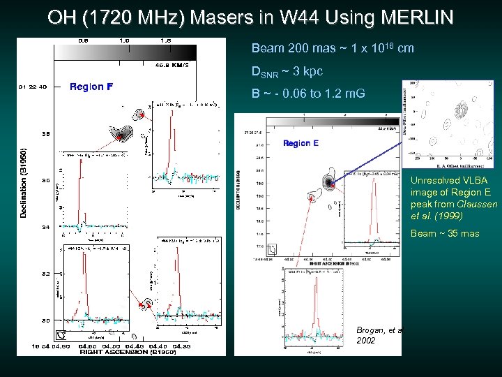 OH (1720 MHz) Masers in W 44 Using MERLIN Beam 200 mas ~ 1