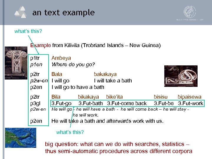 an text example what’s this? Example from Kilivila (Trobriand Islands – New Guinea) p