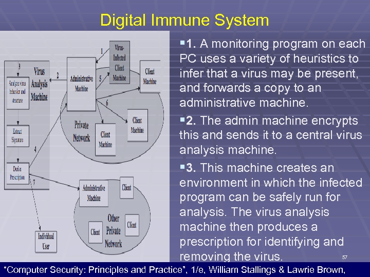 Digital Immune System § 1. A monitoring program on each PC uses a variety