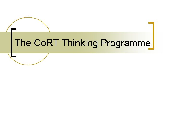 The Co. RT Thinking Programme 