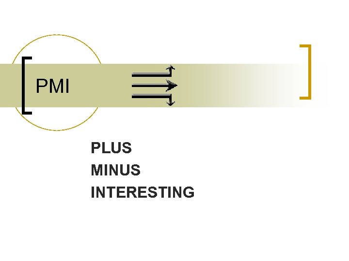 PMI PLUS MINUS INTERESTING 