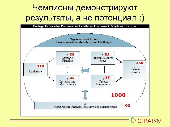 Чемпионы демонстрируют результаты, а не потенциал : ) 