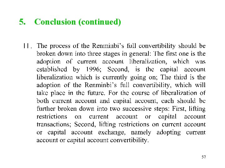 5. Conclusion (continued) 57 