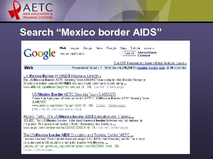 Search “Mexico border AIDS” 