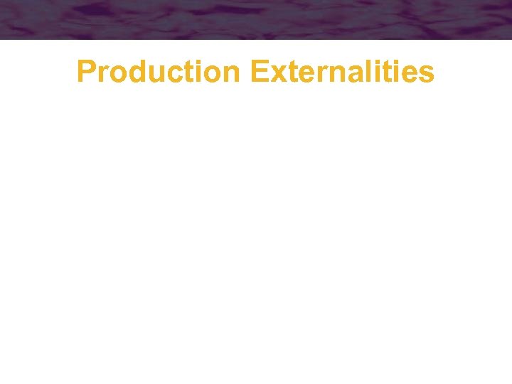 Production Externalities 