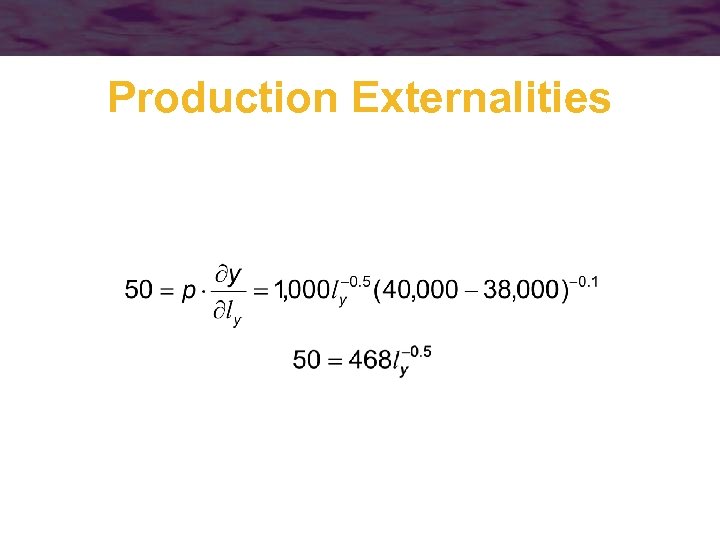Production Externalities 