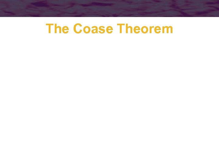 The Coase Theorem 