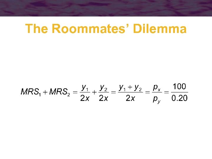 The Roommates’ Dilemma 