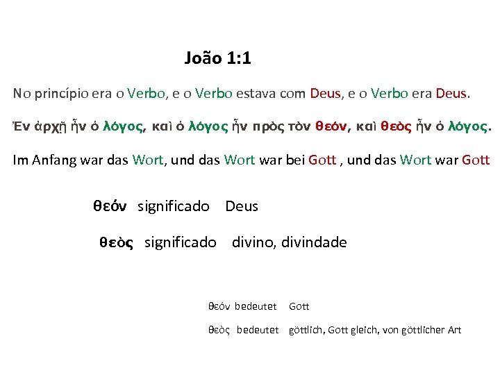  João 1: 1 No princípio era o Verbo, e o Verbo estava com