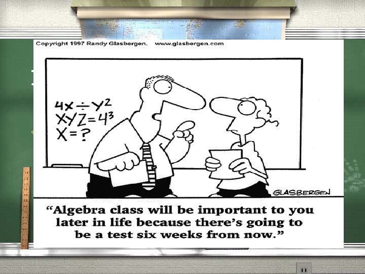 IMPORTANCE IN EDUCATION / Q: What is the first derivative of a cow?  A: