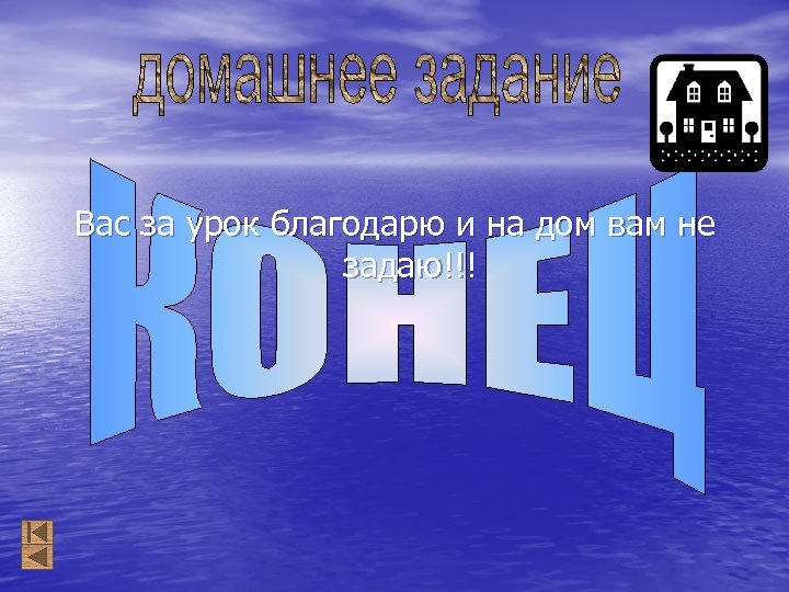 Вас за урок благодарю и на дом вам не задаю!!! 