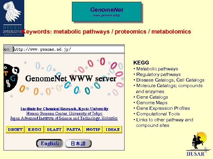 Genome. Net www. genome. ad. jp Keywords: metabolic pathways / proteomics / metabolomics KEGG