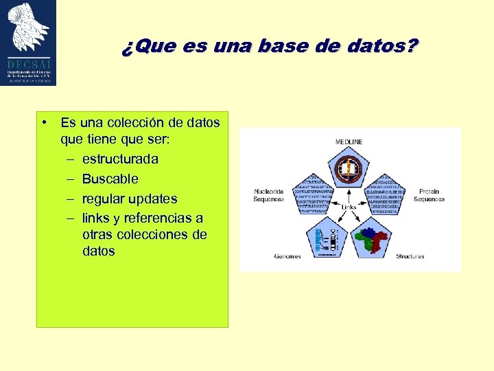 ¿Que es una base de datos? • Es una colección de datos que tiene