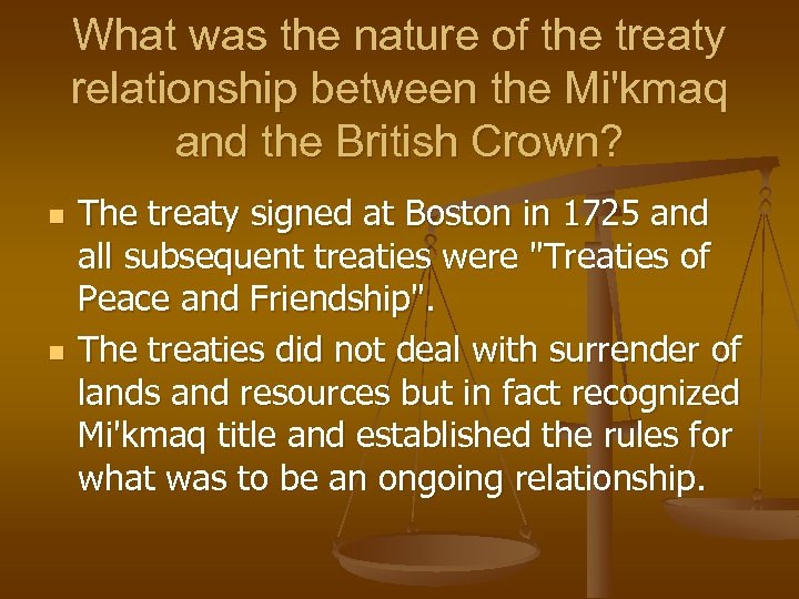 What was the nature of the treaty relationship between the Mi'kmaq and the British