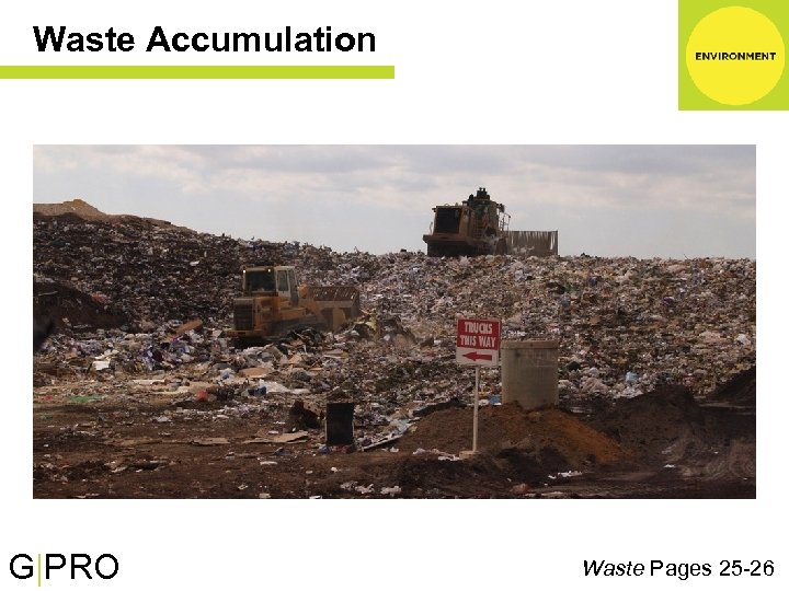 Waste Accumulation G|PRO Waste Pages 25 -26 