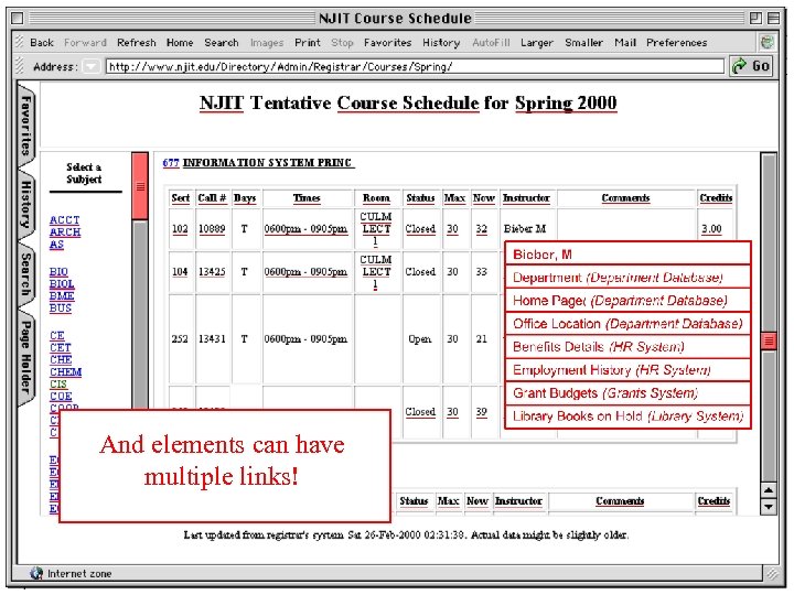 And elements can have multiple links! 