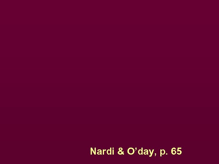 Nardi & O’day, p. 65 