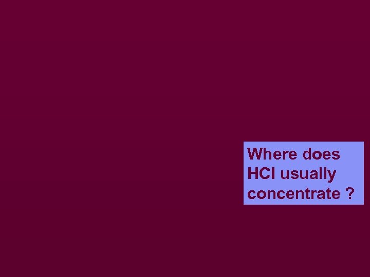 Where does HCI usually concentrate ? 