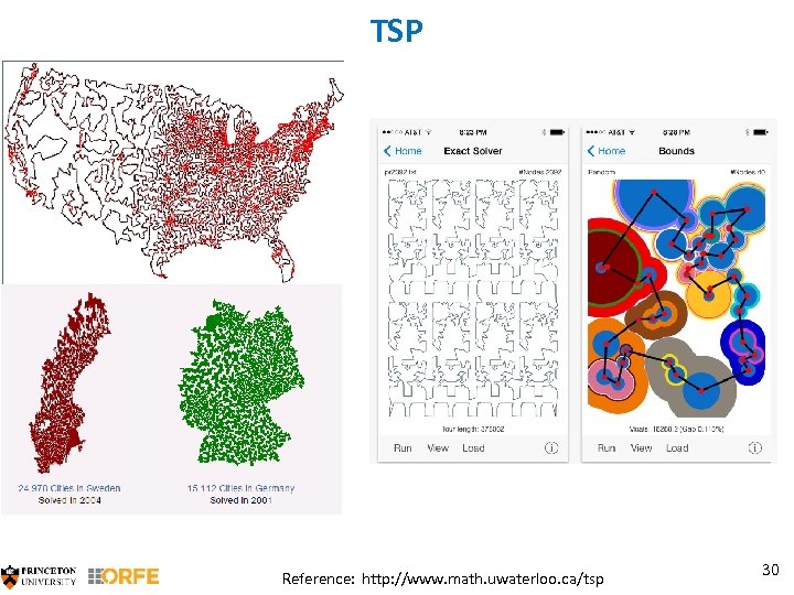 TSP Reference: http: //www. math. uwaterloo. ca/tsp 30 