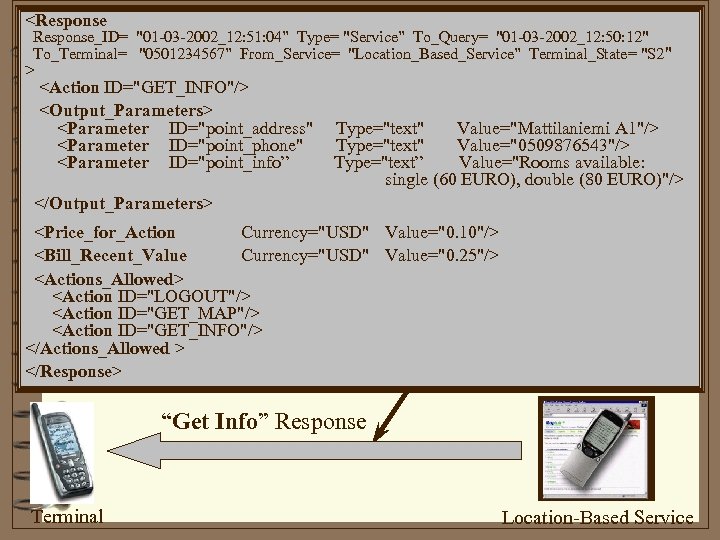 <Response_ID= "01 -03 -2002_12: 51: 04” Type= "Service” To_Query= "01 -03 -2002_12: 50: 12"