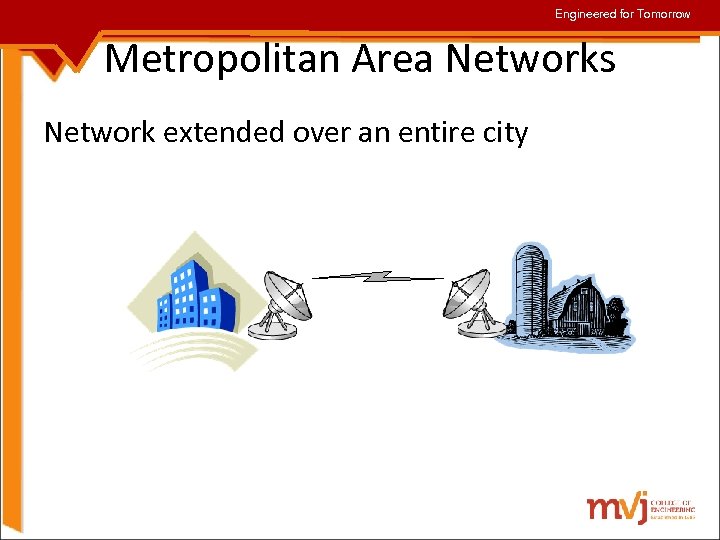 Engineered for Tomorrow Metropolitan Area Networks Network extended over an entire city Bangkhen Kampangsaen