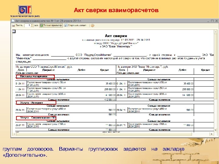 Акт сверки взаиморасчетов excel