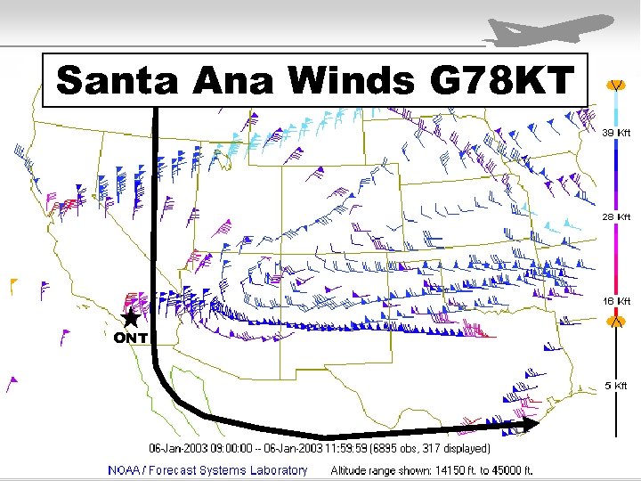 Santa Ana Winds G 78 KT ONT 