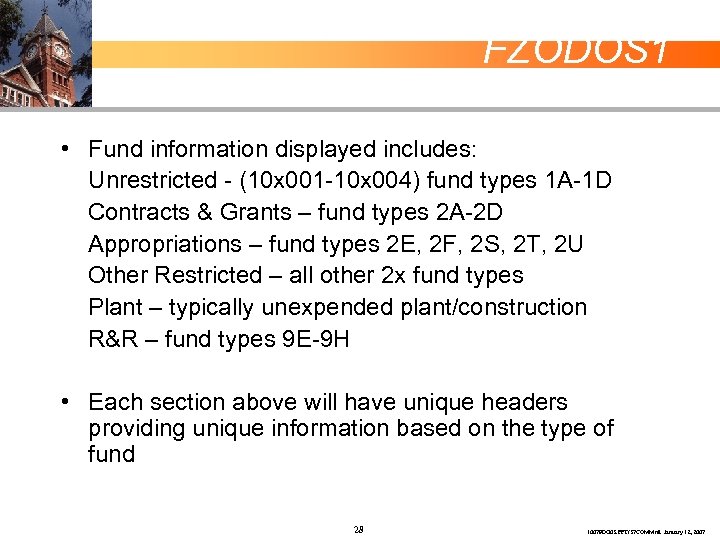 FZODOS 1 • Fund information displayed includes: Unrestricted - (10 x 001 -10 x
