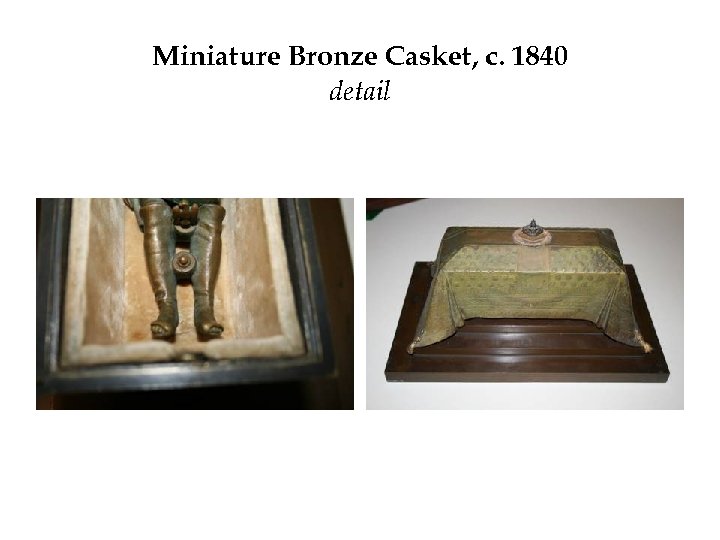 Miniature Bronze Casket, c. 1840 detail 