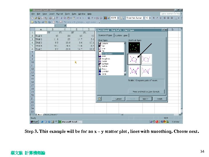 Step 3. This example will be for an x – y scatter plot ,