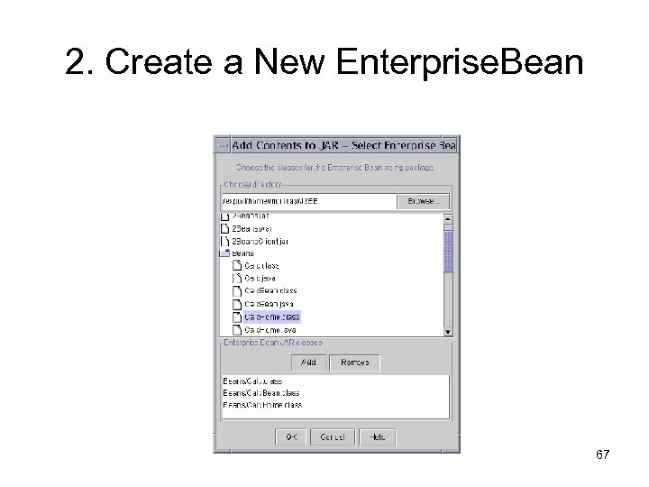 2. Create a New Enterprise. Bean 67 