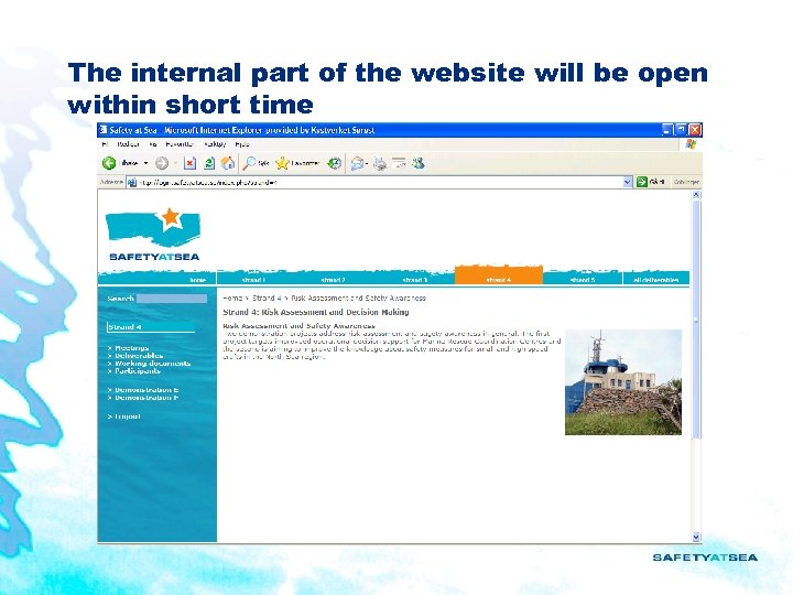 The internal part of the website will be open within short time 