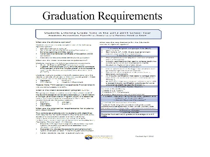 Graduation Requirements 