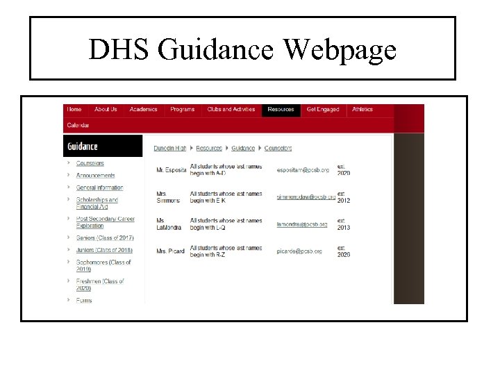 DHS Guidance Webpage 